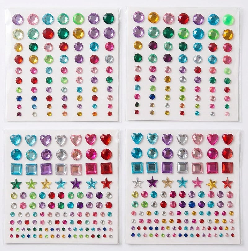 Gem Rhinestone Stickers – 368 pcs Self Adhesive Jewel Stickers for Craft Decoration, DIY & Gift Wrapping - Image 3